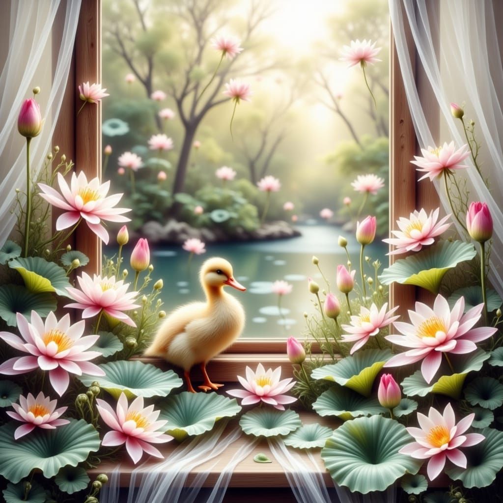 Lotus and Duckling