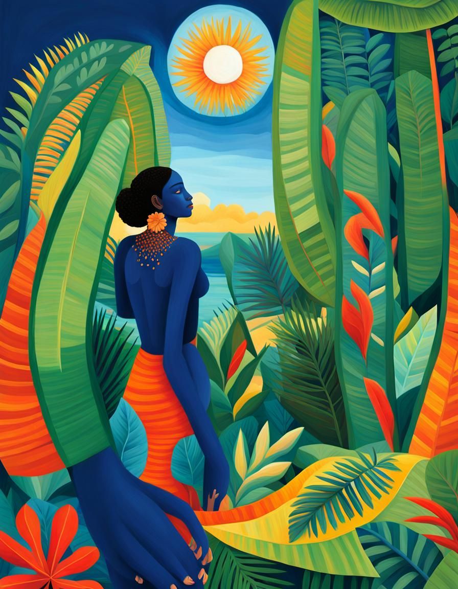 Tropical Surrealism: A Modern Digital Painting