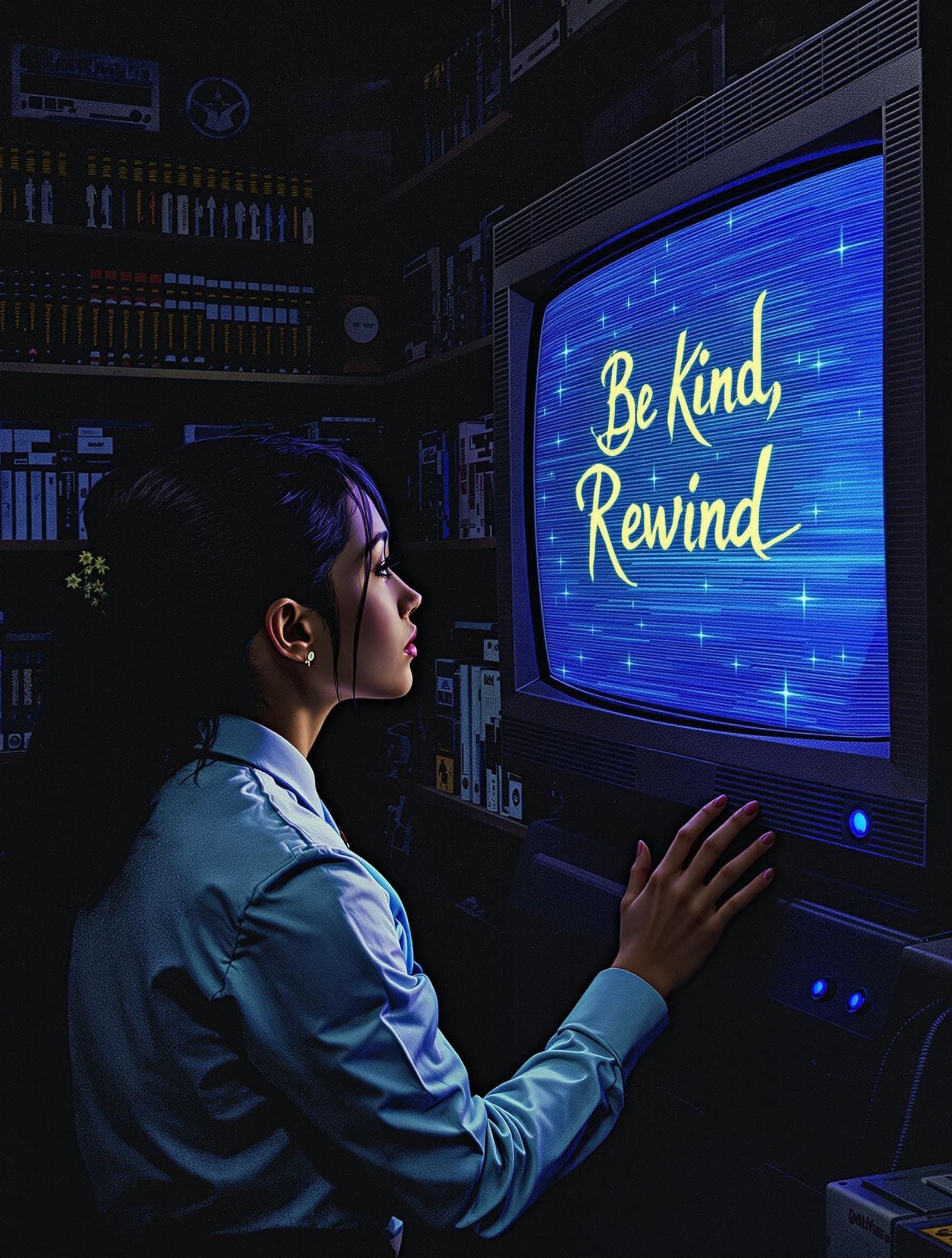 Blockbuster Scene as Jacquard Tapestry