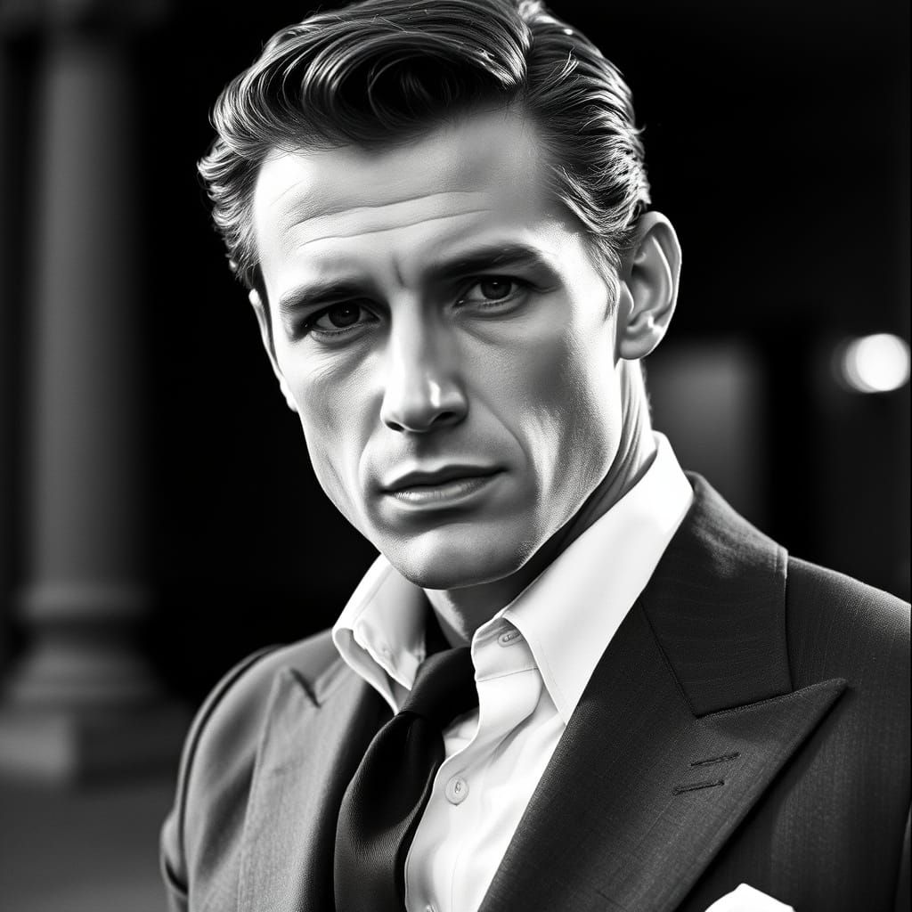 Masculine Portrait Blending Hollywood Icons