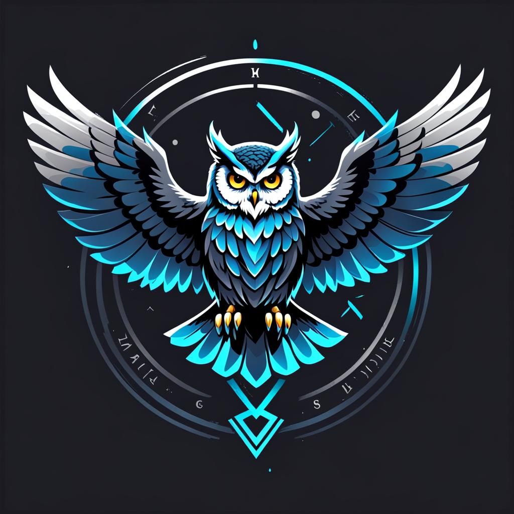 Menacing Owl Logo: Wisdom in Flight