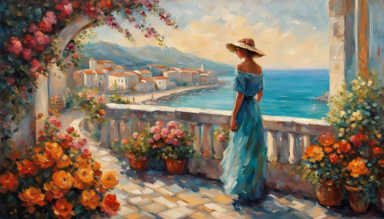 Mediterranean Coastal Scene