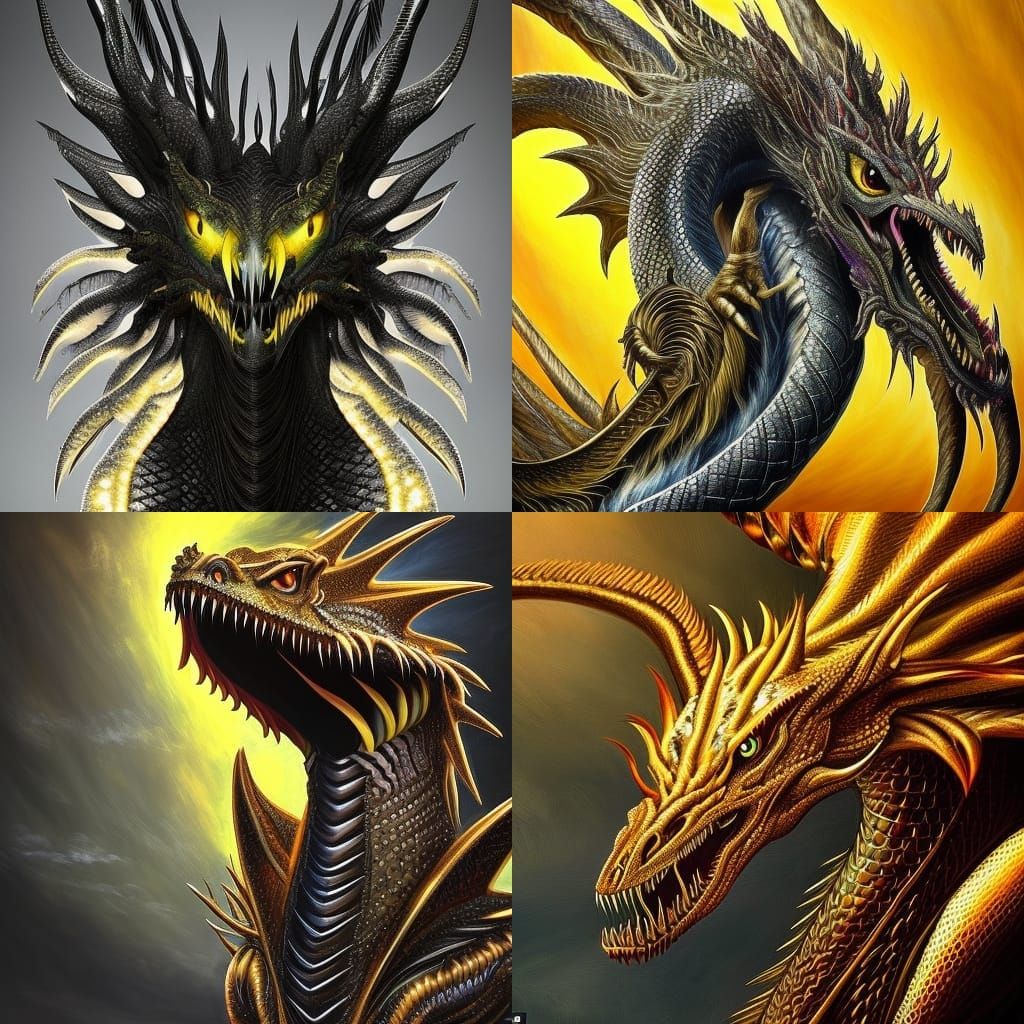 An insanely hyperdetailed painting of a fierce dragon-like