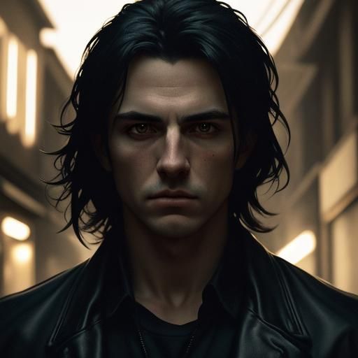 Moody Urban Portrait of Kade Alexander in Cinematic Lighting