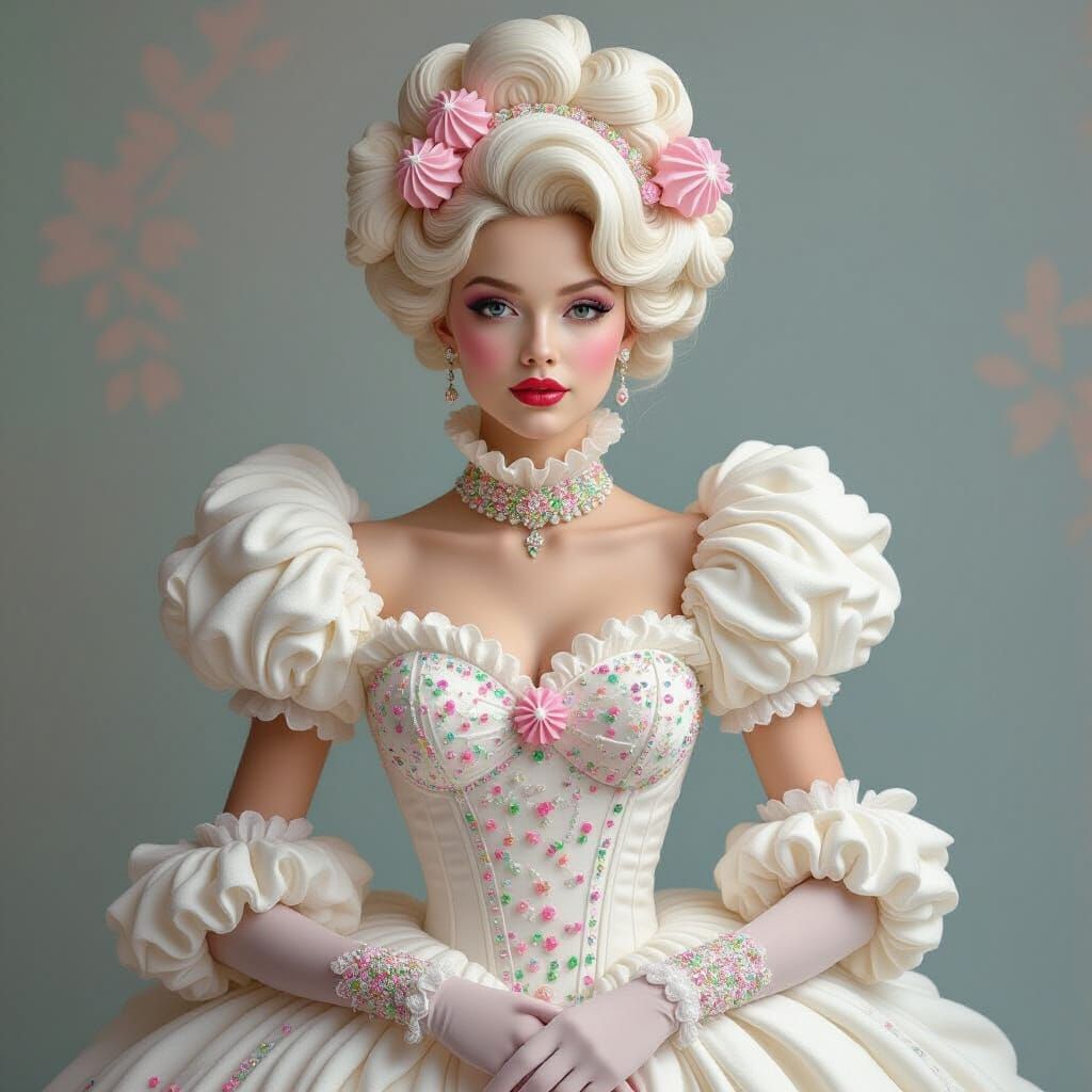 Victorian Countess Adorned with Meringue and Candy