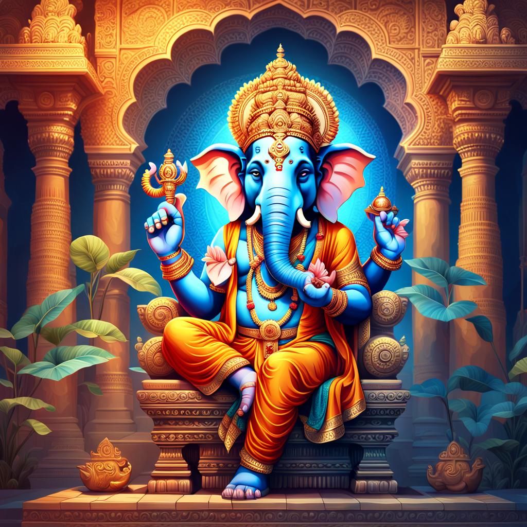 Ganesha: The Elephant God in Indian Splendor
