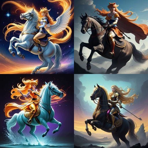 Sailor Venus Rides a Horse Head Ball