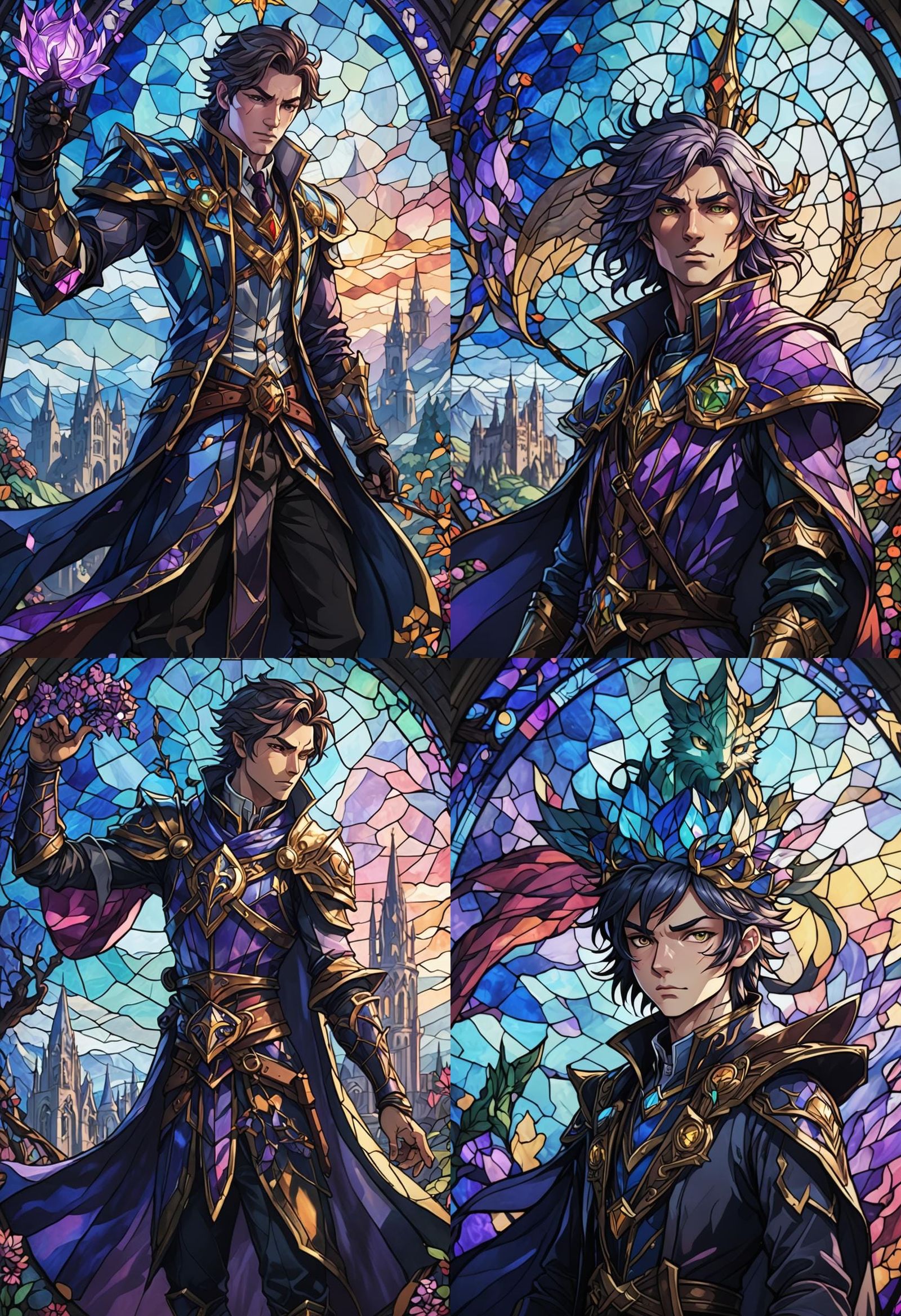 Sett from League of Legends in Stained Glass