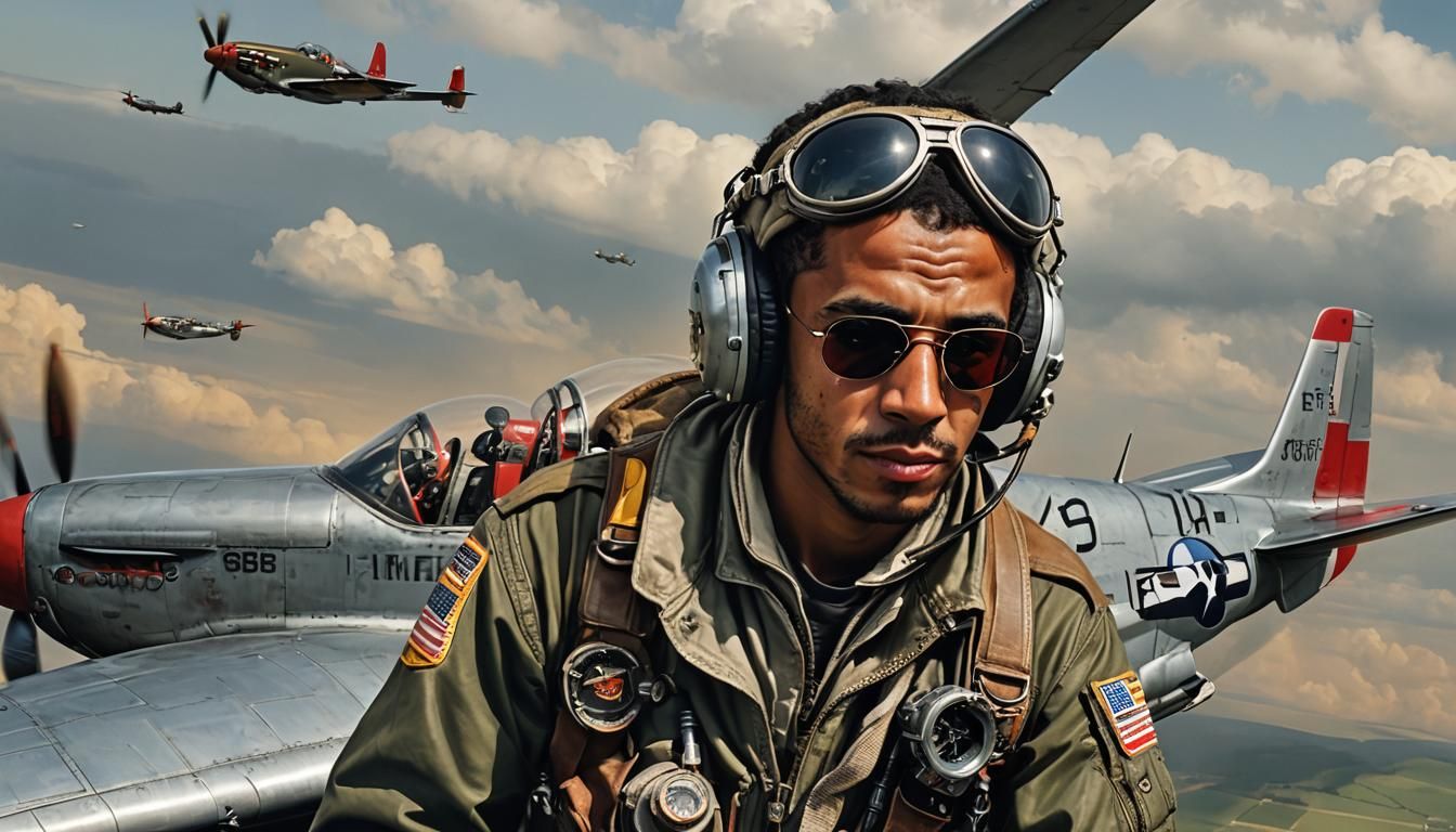 Flight Lieutenant Ready for Takeoff in P-51 Mustang