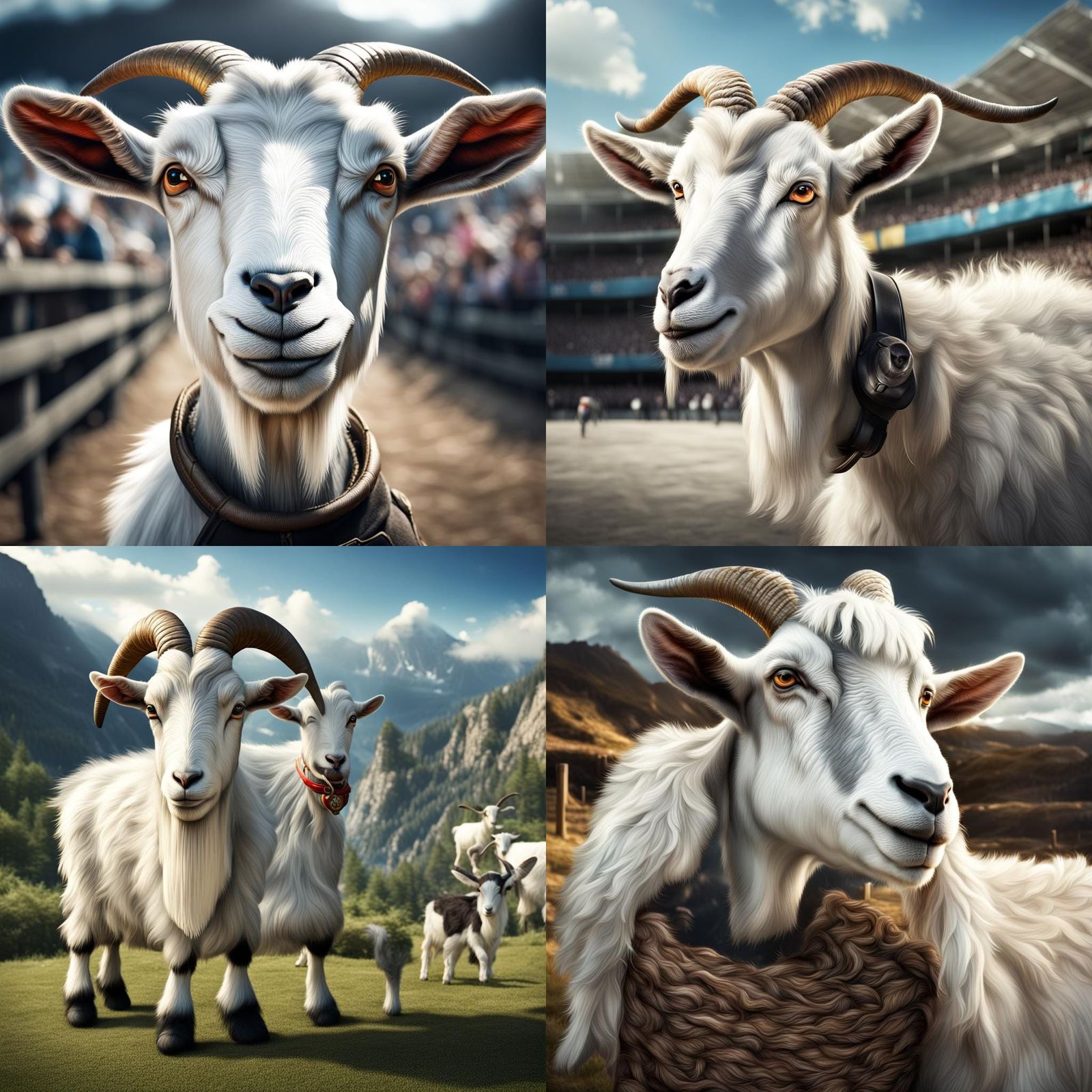 Realistic and Kid-Friendly Goat Mascot in HDR