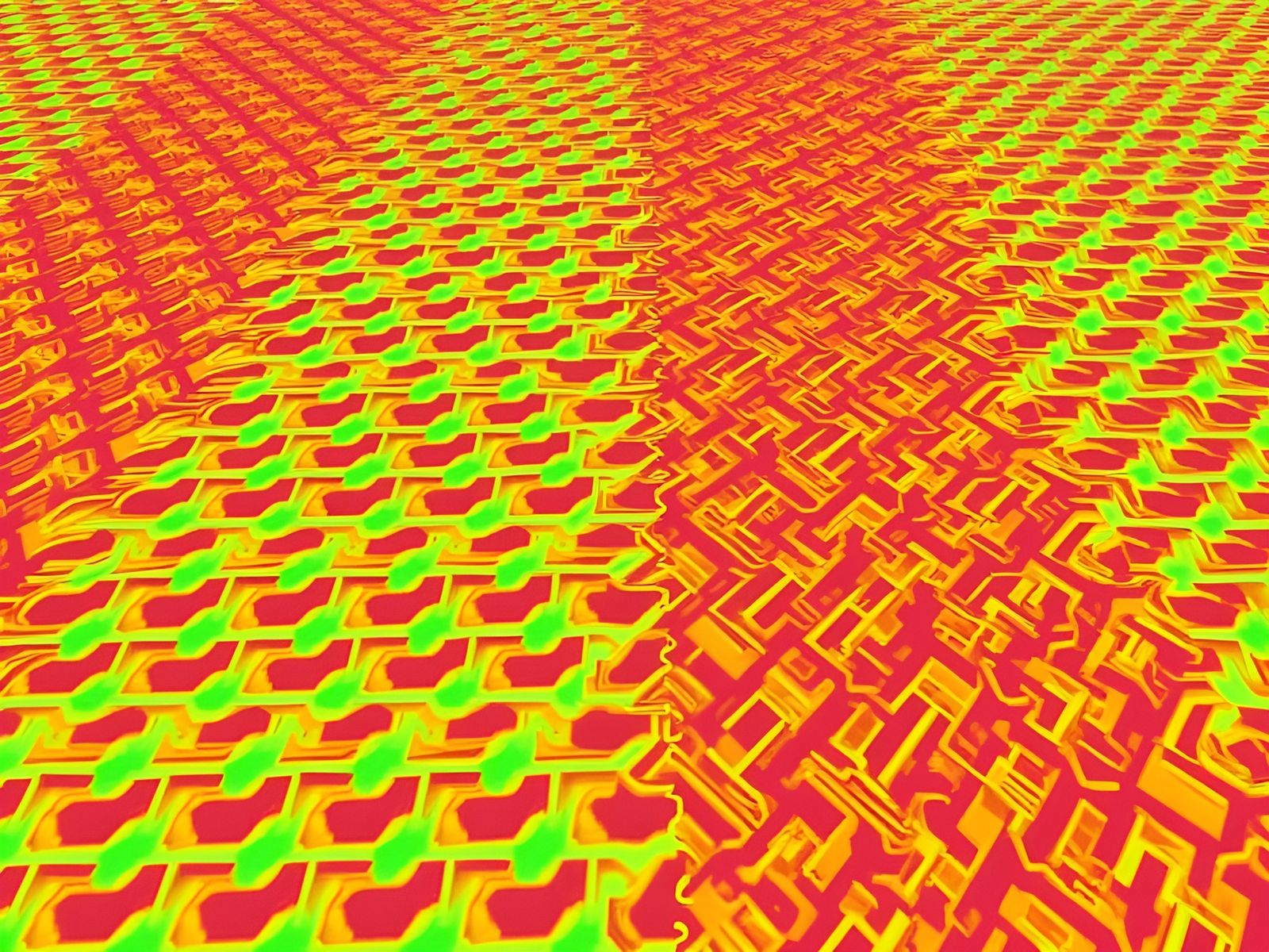 Abstract Optical Illusion with Directional Shifts