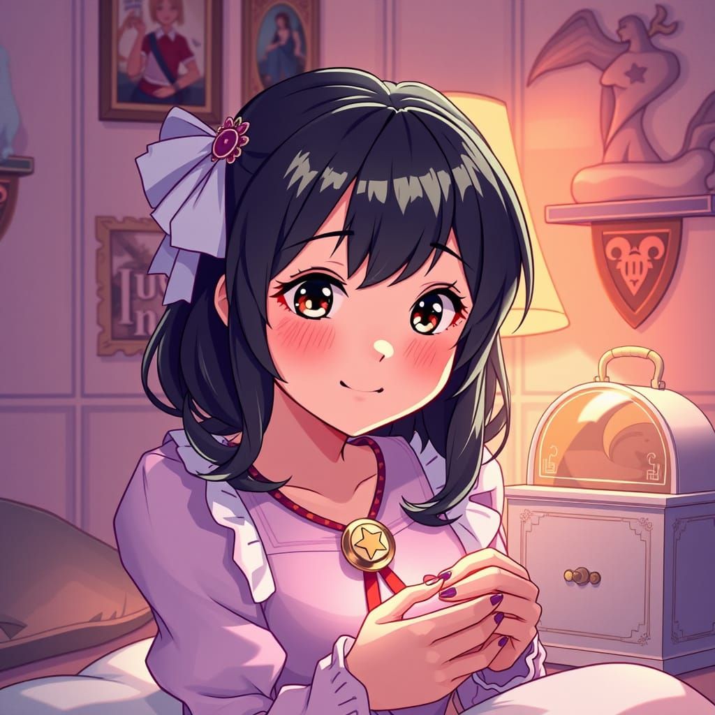 Celeste Collects Trinkets in Manga Style