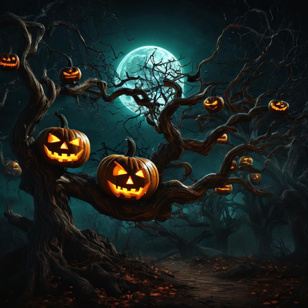 Halloween Night Dark Fantasy Digital Art