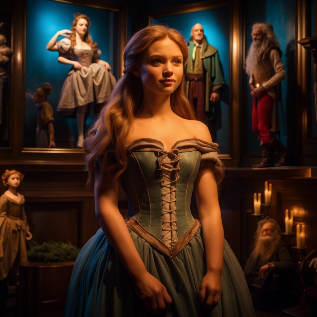 Fairytale Waxworks in Hyperreal Museum Setting
