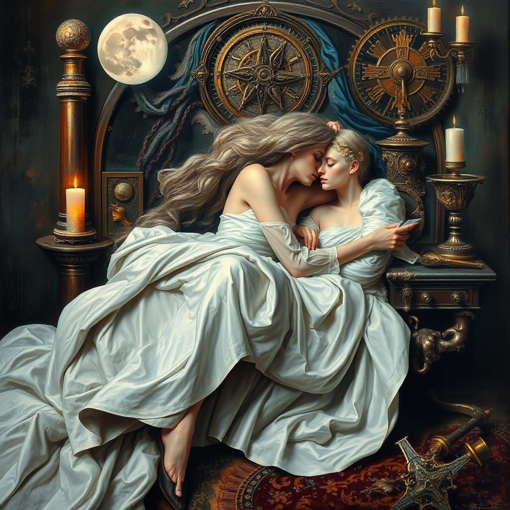 Epic Steampunk Surrealist Oil Painting