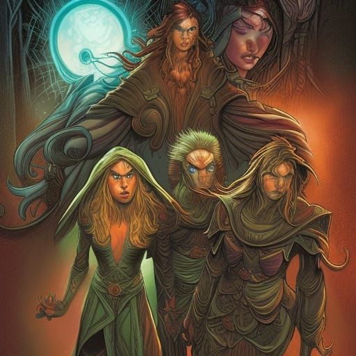 Elves in Dynamic Comic Book Illustration