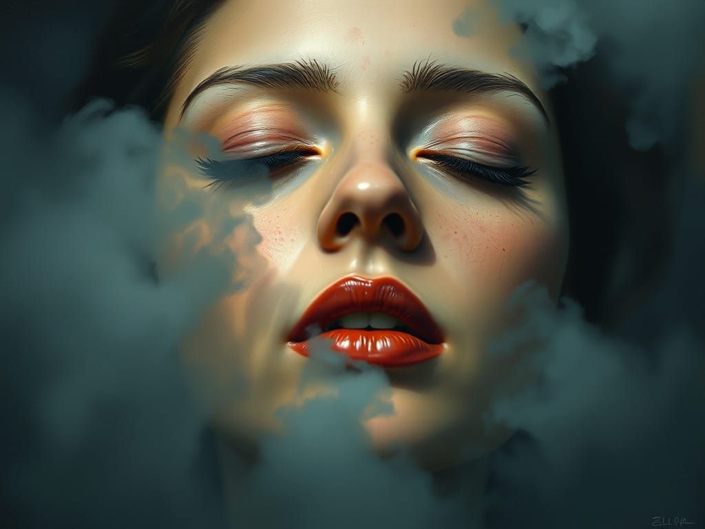 Enigmatic Fantasy Portrait in Hyperrealistic Style