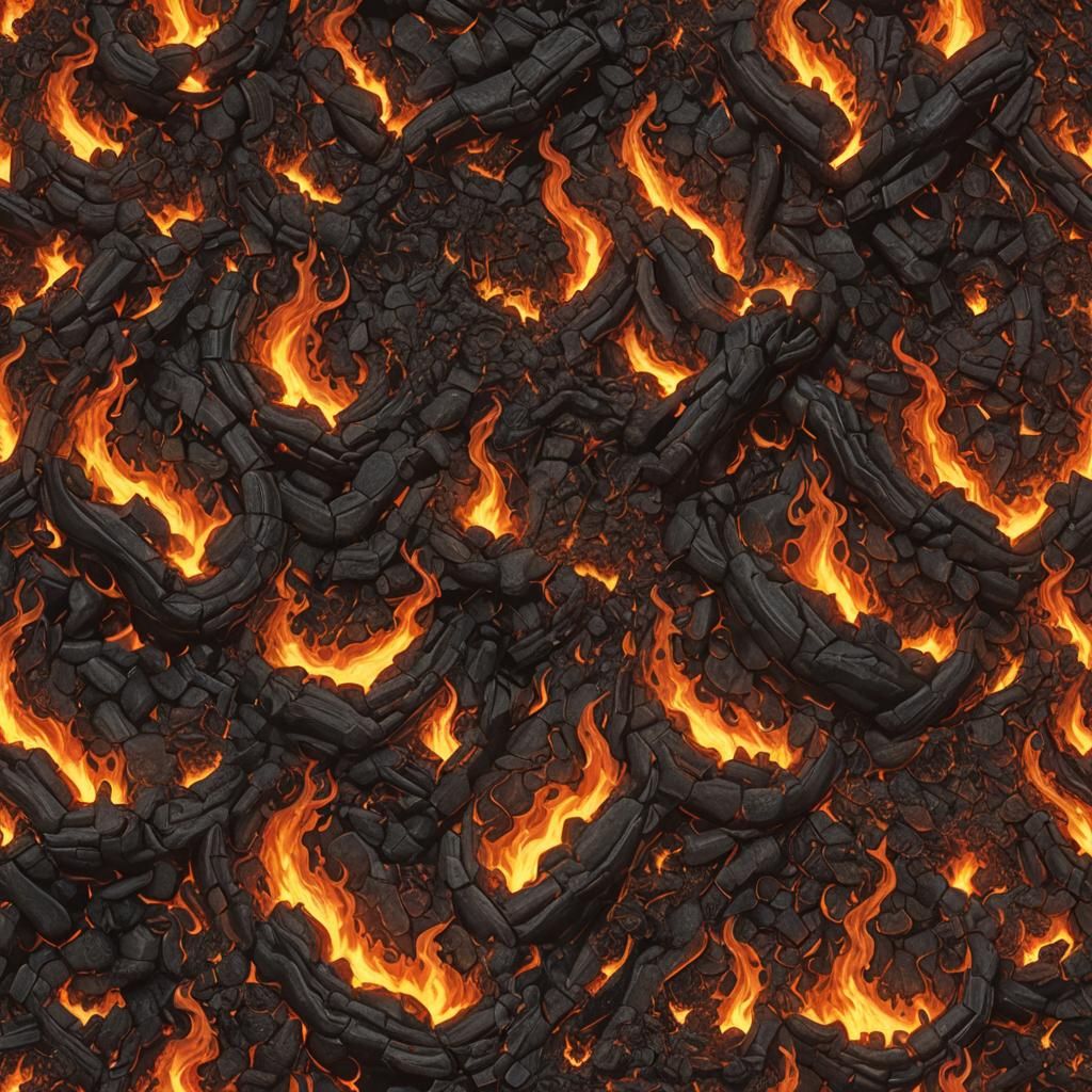 Abstract Inferno: A Fiery Landscape