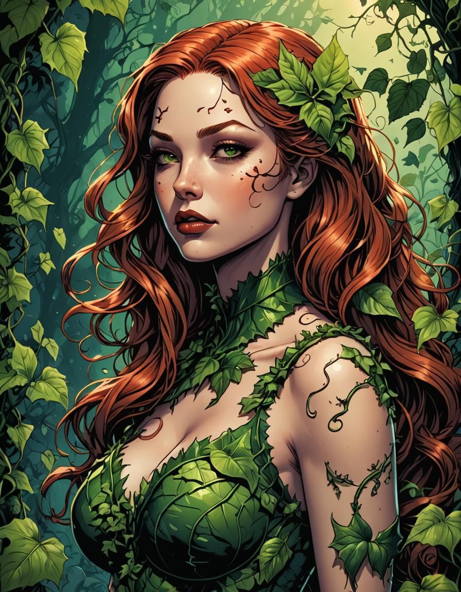 Poison Ivy Digital Comic Book Art