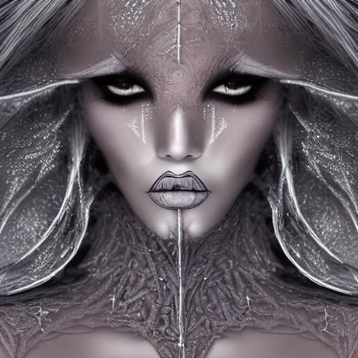 Frost Fairy in Moonlit Skies, Hyperrealist Art