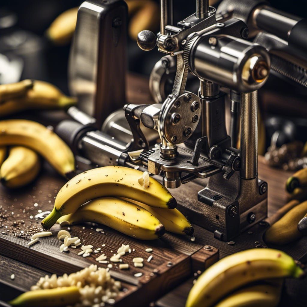 Hyperrealistic Automatic Banana Peeler in HDR