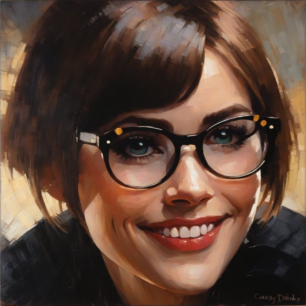 Impressionist Portrait of Velma Dinkley in Oil