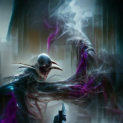 Sinister Specter in Gothic Fantasy Art Style