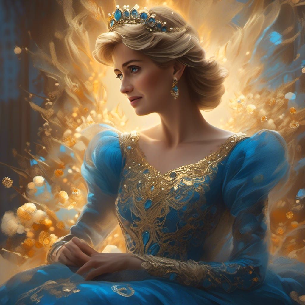 Princess Diana Portrait in Ethereal Fantasy Style