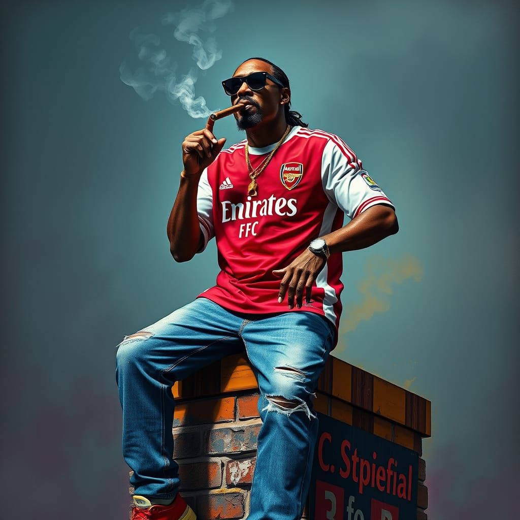 Snoop Dogg as Basquiat-style Cyberpunk Portrait