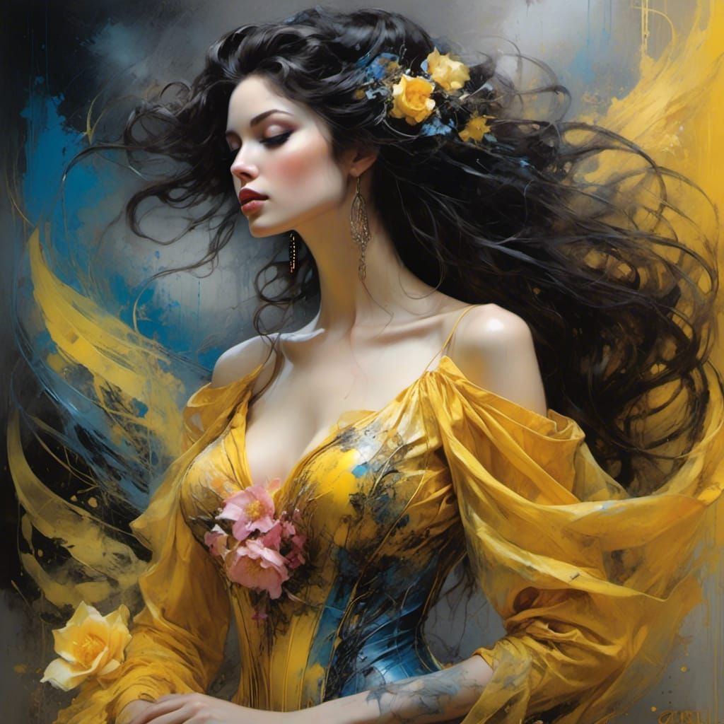 <lora:Wind Blowing Style:1.0>