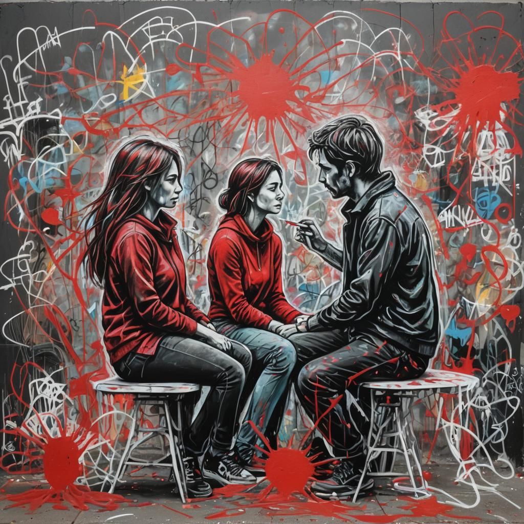 Scribble Chalk Art: Love, War, Memory