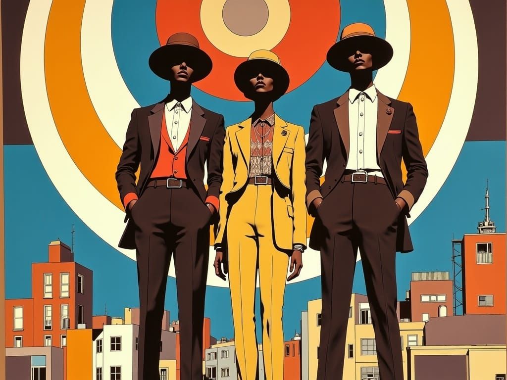 Zoot Suit Fashion in Parrish and Leyendecker Style