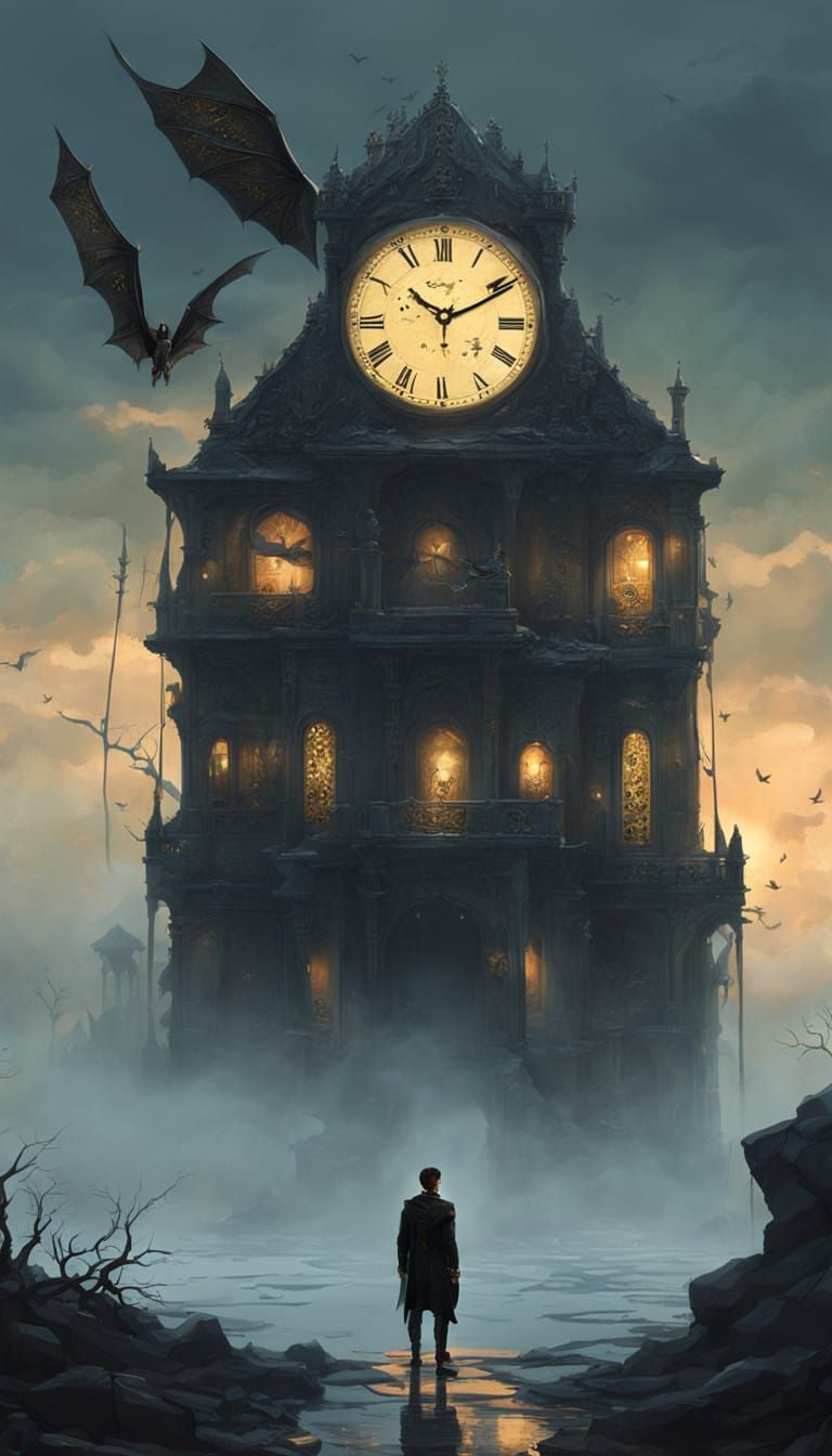 Enchanted Knight in Dark Fantasy Attire