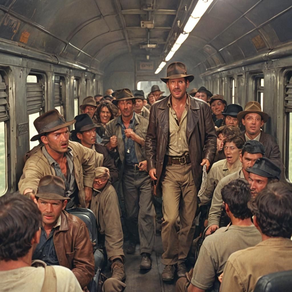 Indiana Jones Train Scene: AI Recreation