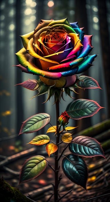 Rainbow Rose