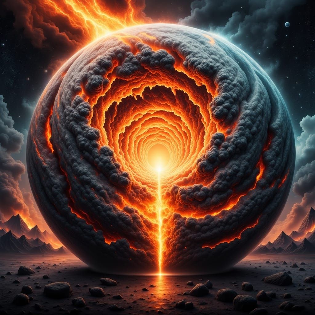 Surreal Planet Earth Explodes in Cosmic Apocalypse