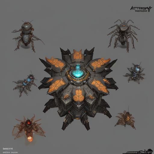 Isometric Insectoid Hive Game Asset Sheet