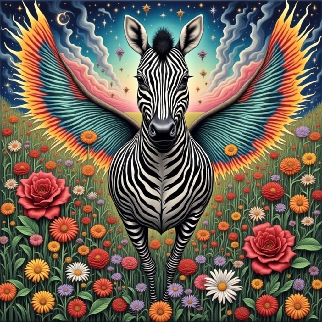 Unique Zebra Pattern in Black and White