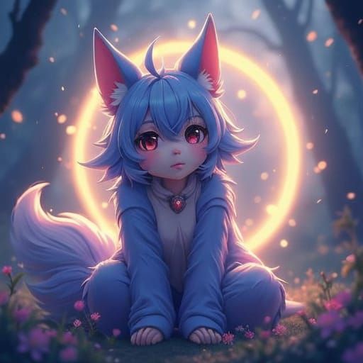 Furry in Colorful Convention Cosplay