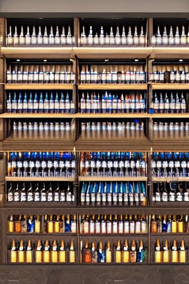 Luxurious Diamond Store in Retrofuturistic Hyperrealism