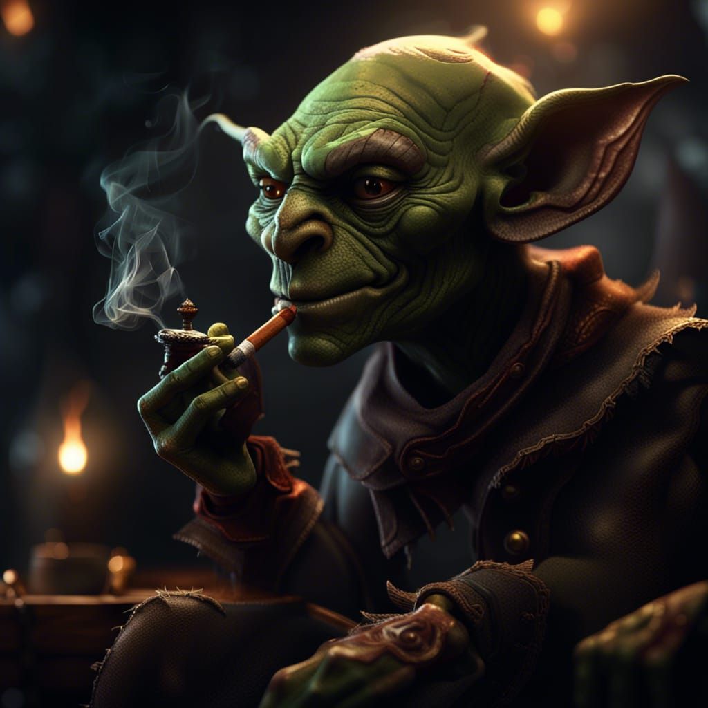 Goblin grandpa's pipe smoke and a story about his days as a merchant.