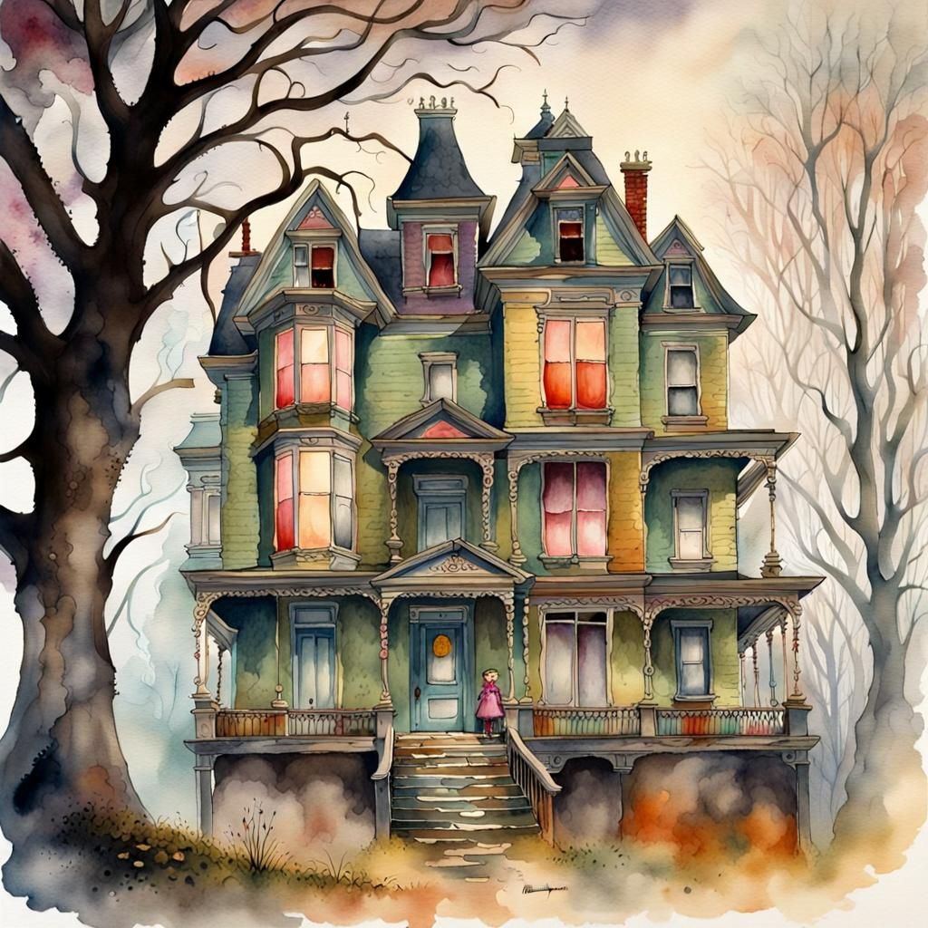 Mysterious, Fog-Shrouded Estate with a Haunted Welcome