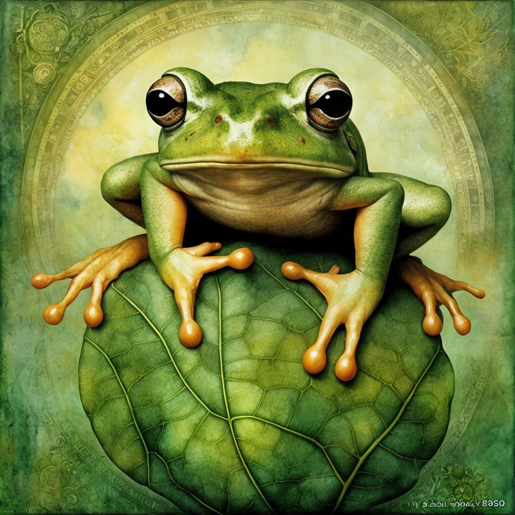 A green frog
