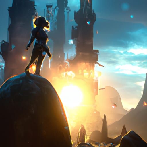 Fantasy Teen in Detailed Matte Painting Style