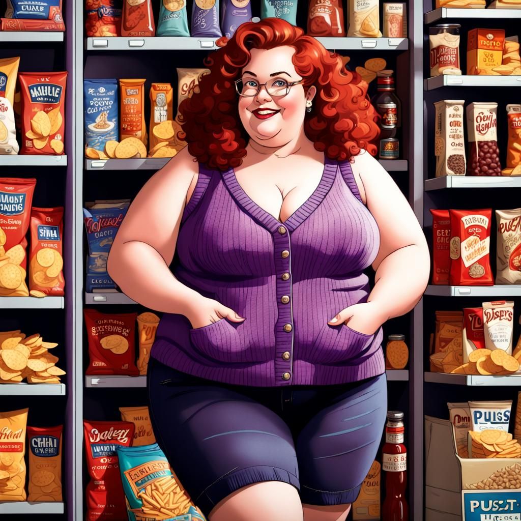 Plus-Size Model Ad: Detailed Matte Painting