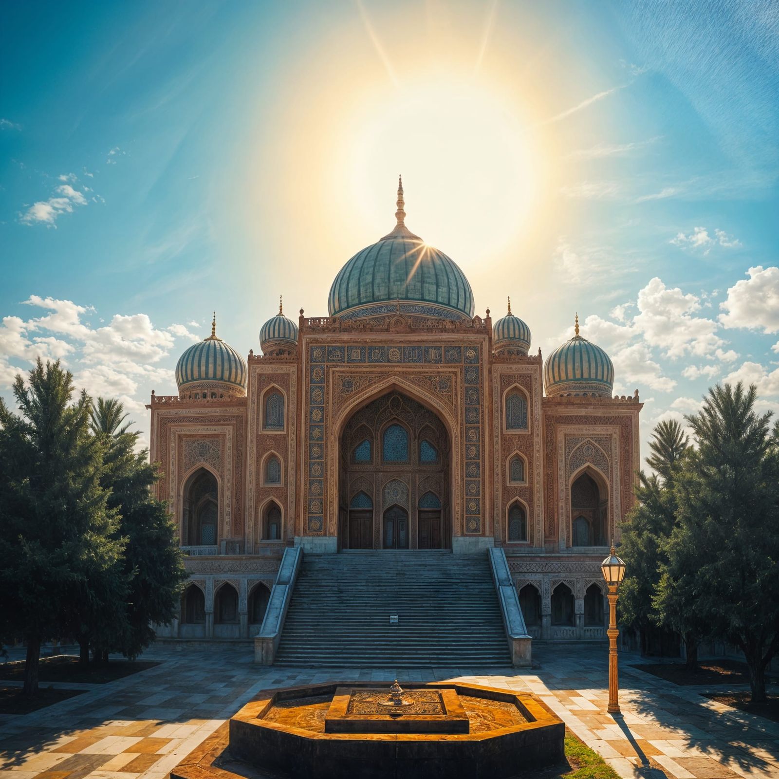 Surreal Oil Painting of Tashkent's Majestic Architecture