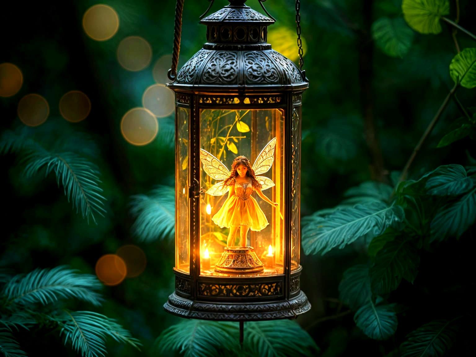 Victorian Lantern Fairy: Hyperdetailed Fantasy Concept Art