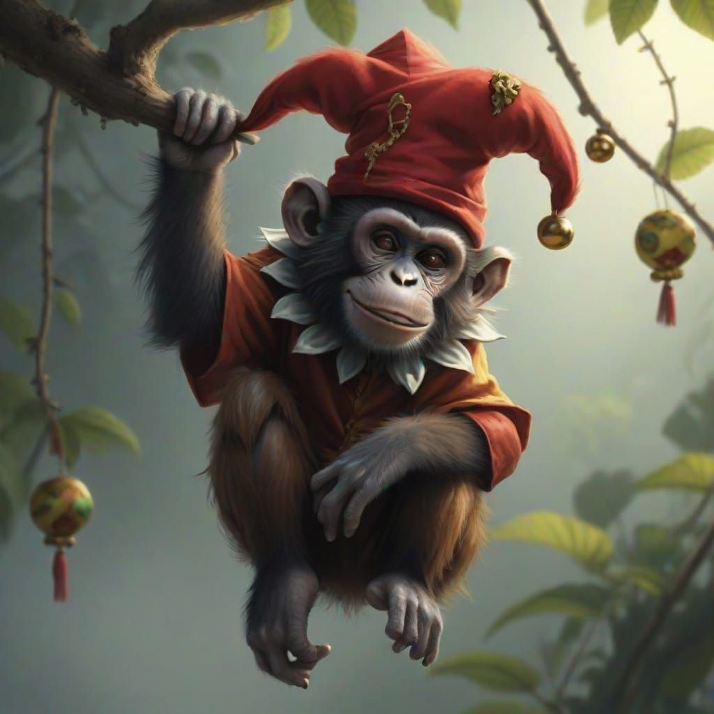Monkey Jester in Vivid Detail