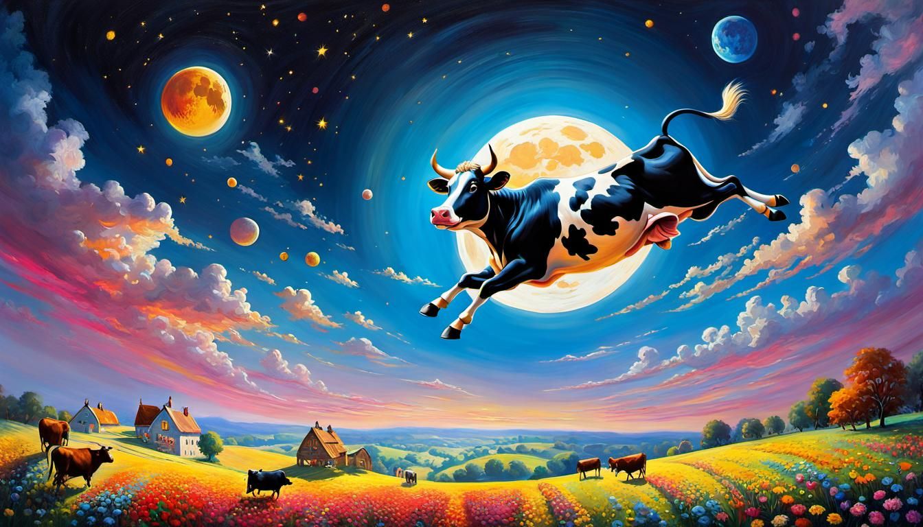 The Cow Jumped Over The Moon: Candy Art