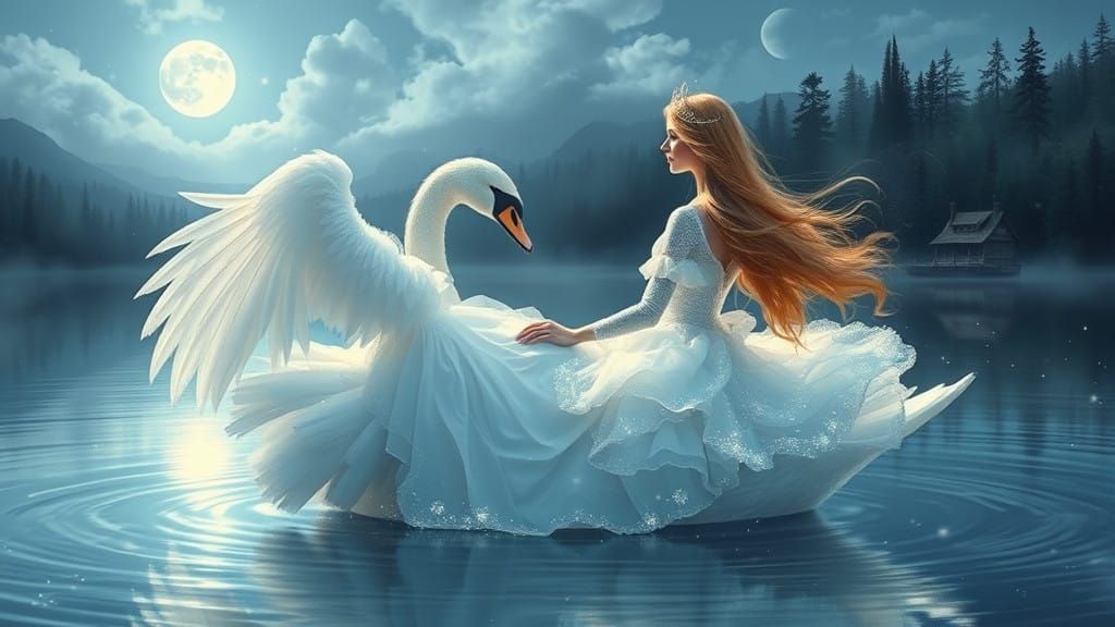 Ethereal Swan Princess Transforms at Moonlight